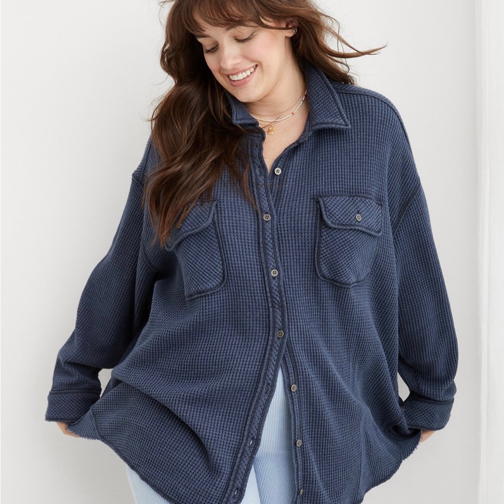 Aerie LumberJane Waffle Shirt XL